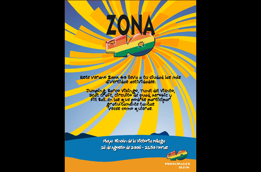 Cartel evento Zona40 para la Cadena SER.